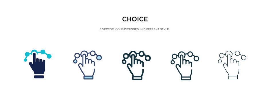 choice icon in different style vector illustration. two colored and black choice vector icons designed in filled, outline, line and stroke style can be used for web, mobile, ui