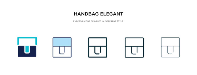 handbag elegant de icon in different style vector illustration. two colored and black handbag elegant de vector icons designed in filled, outline, line and stroke style can be used for web, mobile,