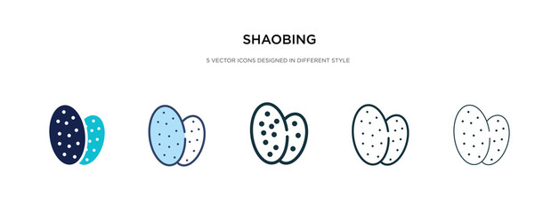 shaobing icon in different style vector illustration. two colored and black shaobing vector icons designed in filled, outline, line and stroke style can be used for web, mobile, ui