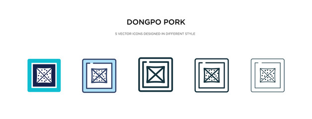 dongpo pork icon in different style vector illustration. two colored and black dongpo pork vector icons designed in filled, outline, line and stroke style can be used for web, mobile, ui