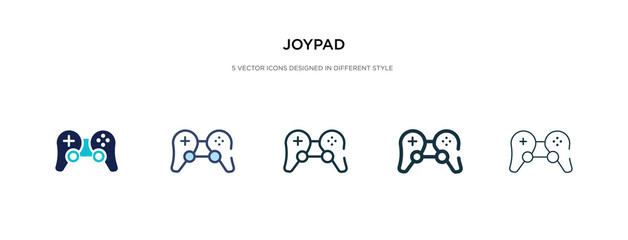 joypad icon in different style vector illustration. two colored and black joypad vector icons designed in filled, outline, line and stroke style can be used for web, mobile, ui © zaurrahimov