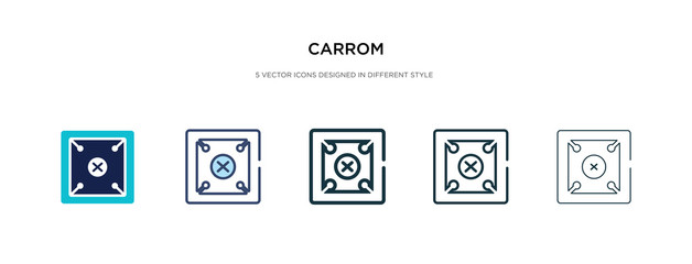carrom icon in different style vector illustration. two colored and black carrom vector icons designed in filled, outline, line and stroke style can be used for web, mobile, ui