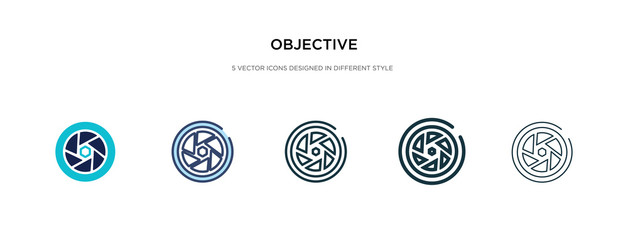 objective icon in different style vector illustration. two colored and black objective vector icons designed in filled, outline, line and stroke style can be used for web, mobile, ui