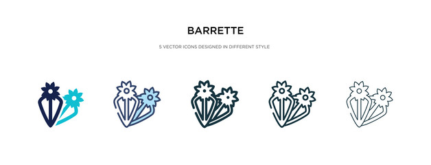 barrette icon in different style vector illustration. two colored and black barrette vector icons designed in filled, outline, line and stroke style can be used for web, mobile, ui