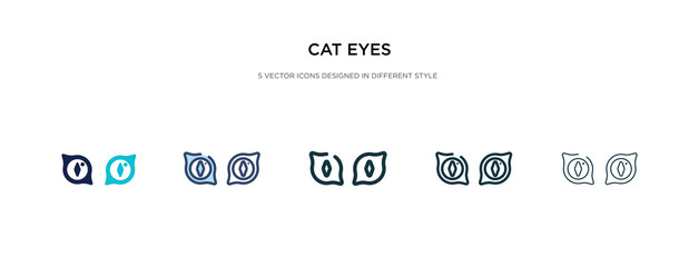 cat eyes icon in different style vector illustration. two colored and black cat eyes vector icons designed in filled, outline, line and stroke style can be used for web, mobile, ui
