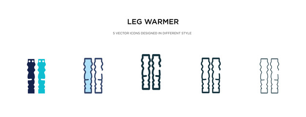 leg warmer icon in different style vector illustration. two colored and black leg warmer vector icons designed in filled, outline, line and stroke style can be used for web, mobile, ui