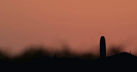 Moonrise Sunrise Sunset Silhouette Time Lapse
