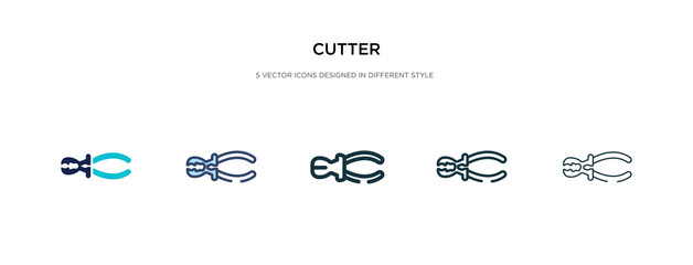 cutter icon in different style vector illustration. two colored and black cutter vector icons designed in filled, outline, line and stroke style can be used for web, mobile, ui