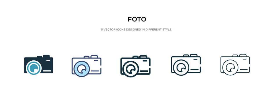 foto icon in different style vector illustration. two colored and black foto vector icons designed in filled, outline, line and stroke style can be used for web, mobile, ui