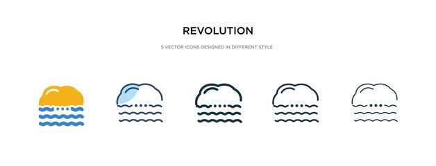 revolution icon in different style vector illustration. two colored and black revolution vector icons designed in filled, outline, line and stroke style can be used for web, mobile, ui