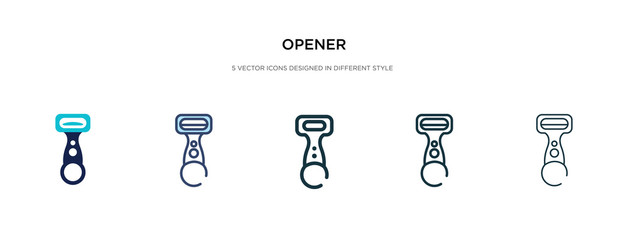 opener icon in different style vector illustration. two colored and black opener vector icons designed in filled, outline, line and stroke style can be used for web, mobile, ui