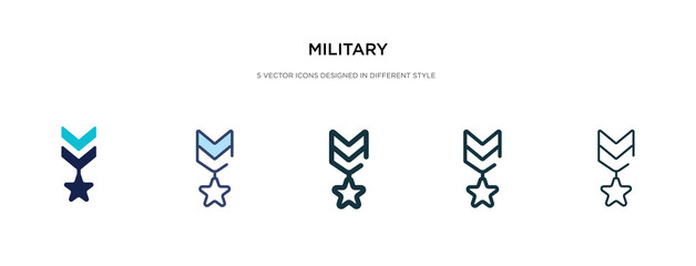 military icon in different style vector illustration. two colored and black military vector icons designed in filled, outline, line and stroke style can be used for web, mobile, ui