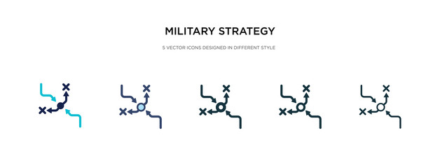 military strategy graphic icon in different style vector illustration. two colored and black military strategy graphic vector icons designed in filled, outline, line and stroke style can be used for