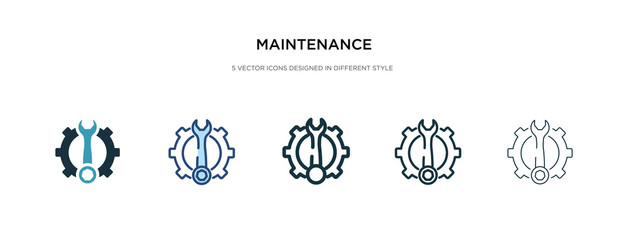 maintenance icon in different style vector illustration. two colored and black maintenance vector icons designed in filled, outline, line and stroke style can be used for web, mobile, ui