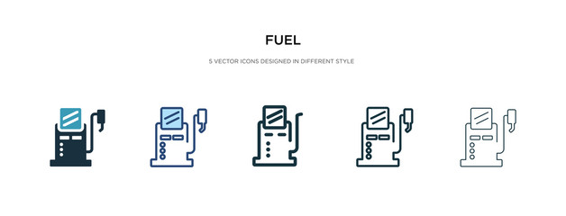 fuel icon in different style vector illustration. two colored and black fuel vector icons designed in filled, outline, line and stroke style can be used for web, mobile, ui