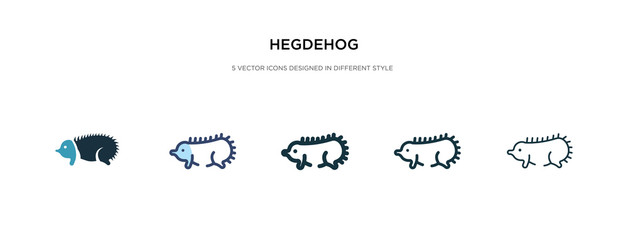 Obraz premium hegdehog icon in different style vector illustration. two colored and black hegdehog vector icons designed in filled, outline, line and stroke style can be used for web, mobile, ui