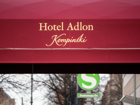 BERLIN, GERMANY - MARCH 31, 2019: Famous Luxury Hotel Adlon Kempinski On Unter Den Linden Boulevard In Berlin, Germany