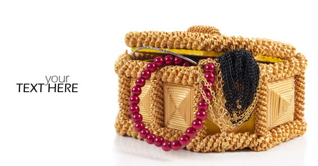 Jewelry box with the copy space