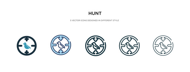 hunt icon in different style vector illustration. two colored and black hunt vector icons designed in filled, outline, line and stroke style can be used for web, mobile, ui