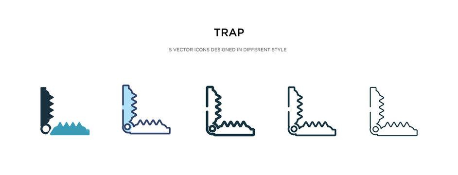 trap icon in different style vector illustration. two colored and black trap vector icons designed in filled, outline, line and stroke style can be used for web, mobile, ui