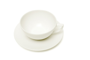 empty coffee cup/tea cup isolated on white with clipping path
