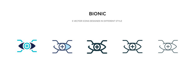 bionic icon in different style vector illustration. two colored and black bionic vector icons designed in filled, outline, line and stroke style can be used for web, mobile, ui