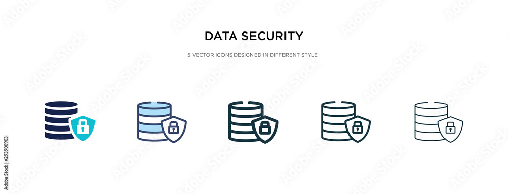 Poster data security icon in different style vector illustration. two colored and black data security vecto