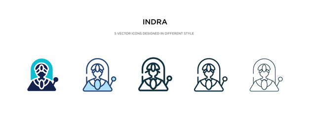 indra icon in different style vector illustration. two colored and black indra vector icons designed in filled, outline, line and stroke style can be used for web, mobile, ui