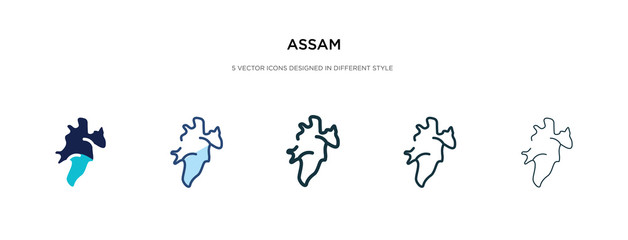 assam icon in different style vector illustration. two colored and black assam vector icons designed in filled, outline, line and stroke style can be used for web, mobile, ui
