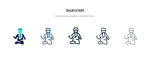 shaivism icon in different style vector illustration. two colored and black shaivism vector icons designed in filled, outline, line and stroke style can be used for web, mobile, ui