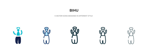 bihu icon in different style vector illustration. two colored and black bihu vector icons designed in filled, outline, line and stroke style can be used for web, mobile, ui