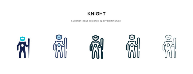 knight icon in different style vector illustration. two colored and black knight vector icons designed in filled, outline, line and stroke style can be used for web, mobile, ui