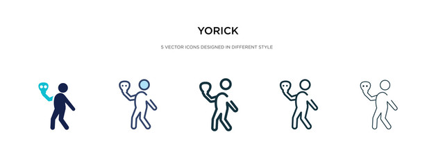 yorick icon in different style vector illustration. two colored and black yorick vector icons designed in filled, outline, line and stroke style can be used for web, mobile, ui