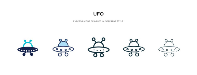 ufo icon in different style vector illustration. two colored and black ufo vector icons designed in filled, outline, line and stroke style can be used for web, mobile, ui © zaurrahimov