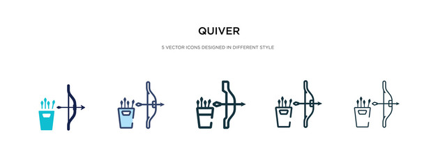 quiver icon in different style vector illustration. two colored and black quiver vector icons designed in filled, outline, line and stroke style can be used for web, mobile, ui