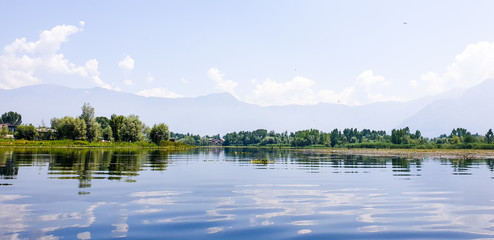 landscape with lake and clouds
