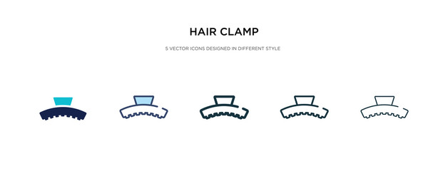 hair clamp icon in different style vector illustration. two colored and black hair clamp vector icons designed in filled, outline, line and stroke style can be used for web, mobile, ui