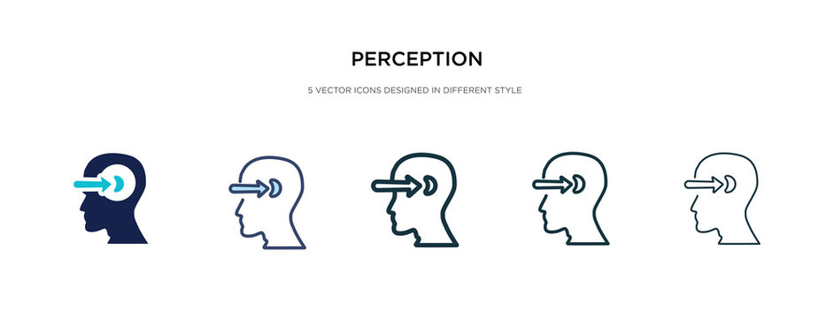 perception icon in different style vector illustration. two colored and black perception vector icons designed in filled, outline, line and stroke style can be used for web, mobile, ui