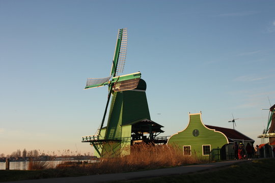 Zaanse Schans and its typical Dutch mills