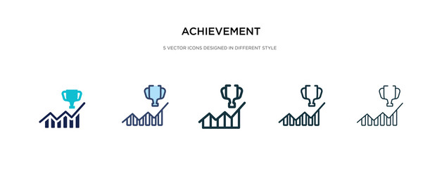 achievement icon in different style vector illustration. two colored and black achievement vector icons designed in filled, outline, line and stroke style can be used for web, mobile, ui