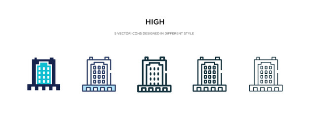 high icon in different style vector illustration. two colored and black high vector icons designed in filled, outline, line and stroke style can be used for web, mobile, ui