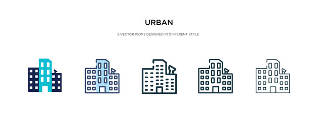 urban icon in different style vector illustration. two colored and black urban vector icons designed in filled, outline, line and stroke style can be used for web, mobile, ui