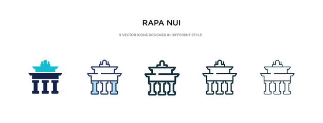 rapa nui icon in different style vector illustration. two colored and black rapa nui vector icons designed in filled, outline, line and stroke style can be used for web, mobile, ui