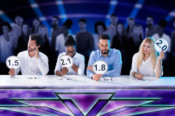 Upset Young Judges Giving Low Scores