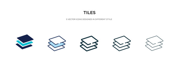 tiles icon in different style vector illustration. two colored and black tiles vector icons designed in filled, outline, line and stroke style can be used for web, mobile, ui