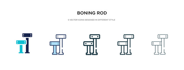 boning rod icon in different style vector illustration. two colored and black boning rod vector icons designed in filled, outline, line and stroke style can be used for web, mobile, ui