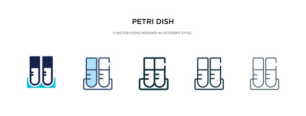 petri dish icon in different style vector illustration. two colored and black petri dish vector icons designed in filled, outline, line and stroke style can be used for web, mobile, ui