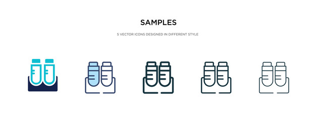 samples icon in different style vector illustration. two colored and black samples vector icons designed in filled, outline, line and stroke style can be used for web, mobile, ui