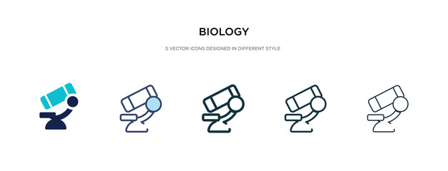 biology icon in different style vector illustration. two colored and black biology vector icons designed in filled, outline, line and stroke style can be used for web, mobile, ui