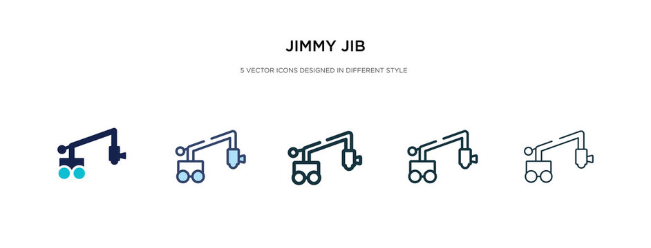jimmy jib icon in different style vector illustration. two colored and black jimmy jib vector icons designed in filled, outline, line and stroke style can be used for web, mobile, ui
